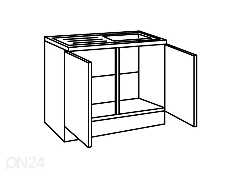 Valamukapp Oslo 100 cm suurendatud mõõdud