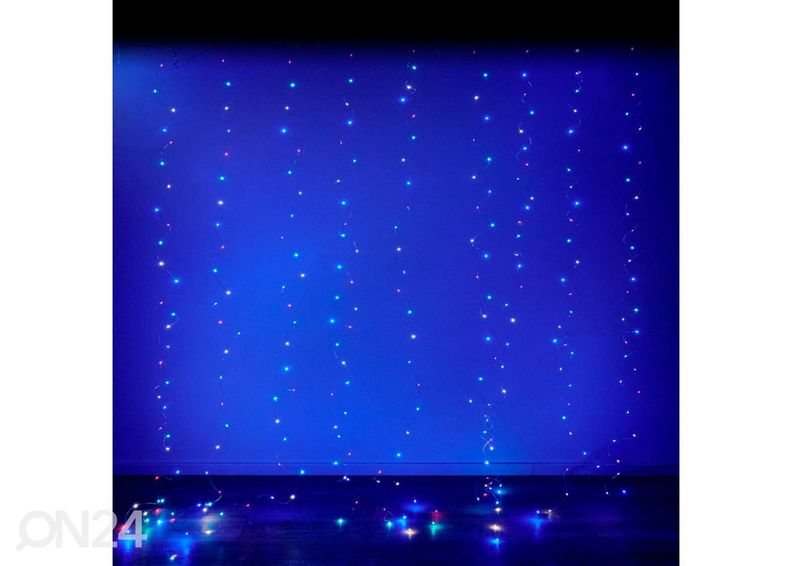 Valguskardin 3x3 m 300 LED mitmevärviline suurendatud