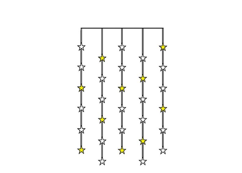 Valguskardin Star 90x120 cm suurendatud