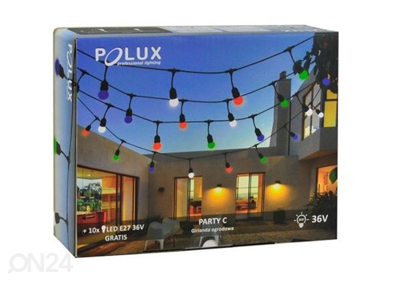 Valguskett Garland Party 5,6 m, 10xE27 suurendatud