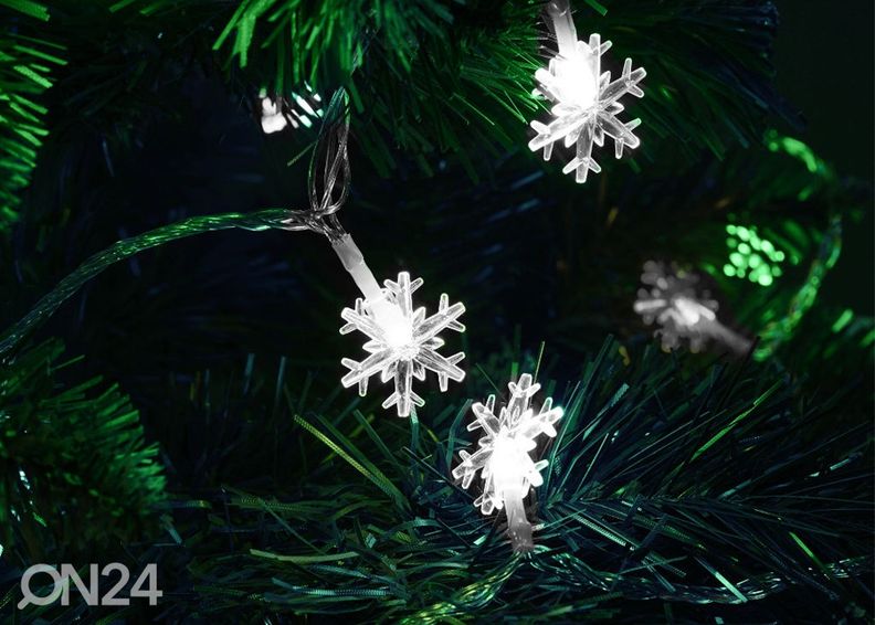 Valguskett jätkatav LED lumehelbed 10m 100LED suurendatud