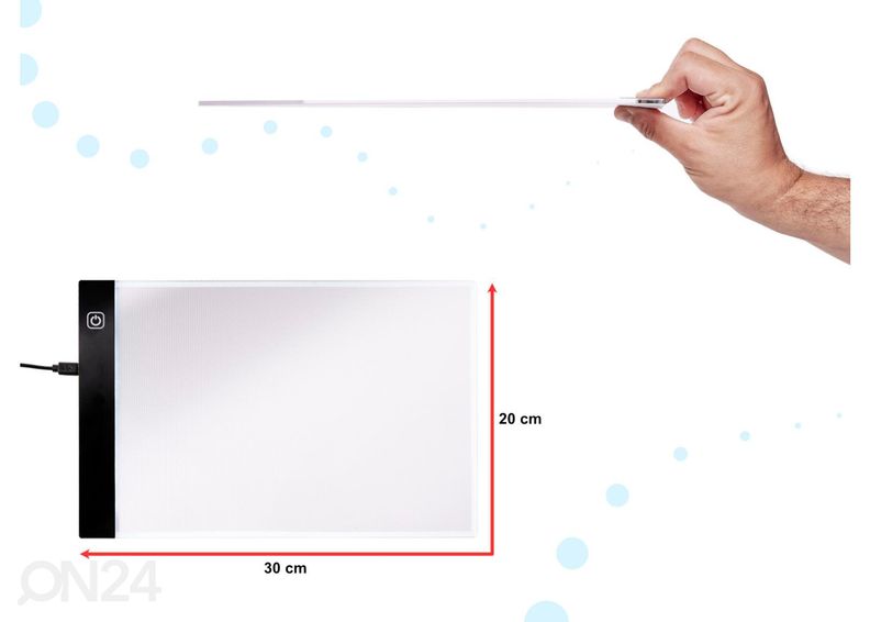 Valguslaud LED A4 suurendatud