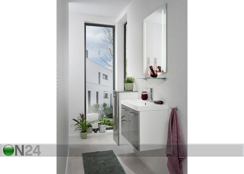 Valgustiga peegel Lima 80x75 cm suurendatud