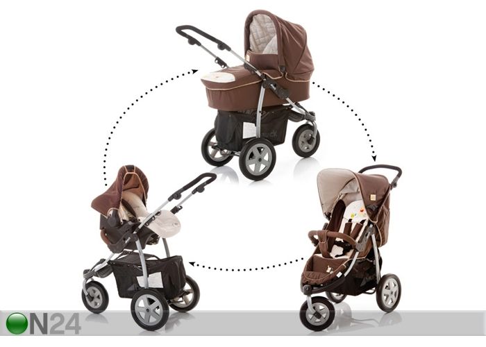 Vanker-käru Viper Trio-Set Pooh Doodle Brown suurendatud