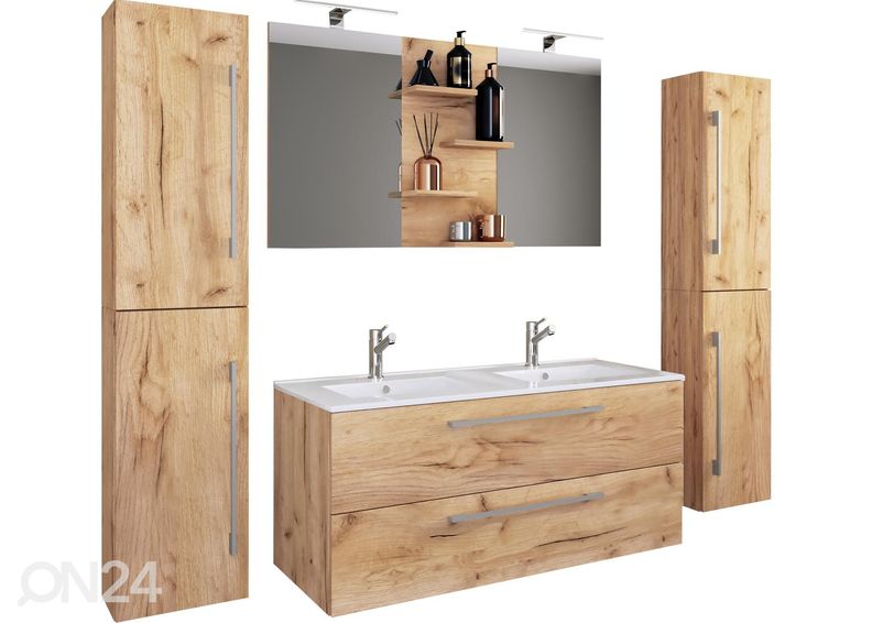 Vannitoakomplekt Budasi kahese valamuga suurendatud