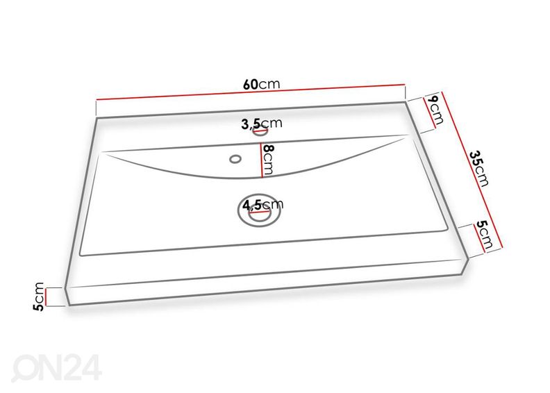 Vannitoakomplekt + valamu suurendatud