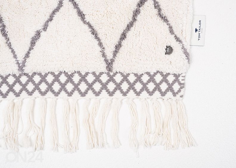 Vannitoavaip Tom Tailor Ethno Bath Ben 60x100 cm, valge/kirju suurendatud