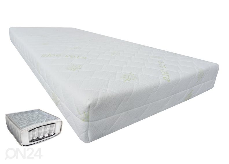 Vedrumadrats Inter Pocket 90x200 cm, aloe vera kangas suurendatud