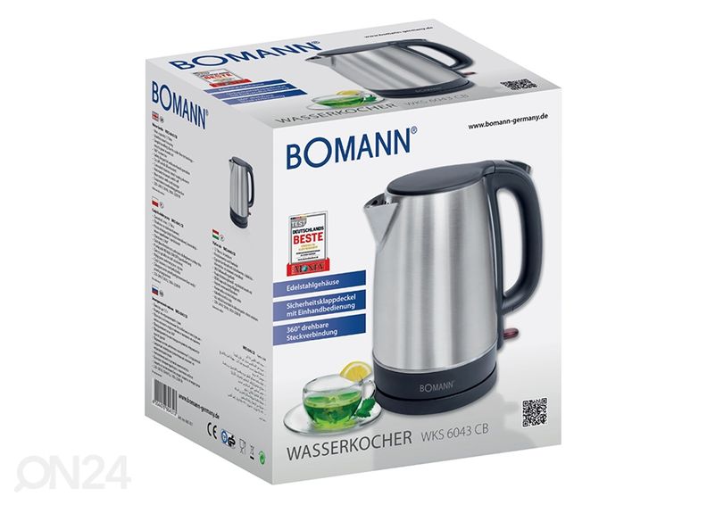 Veekeetja Bomann 1,7 L WKS6043CB suurendatud