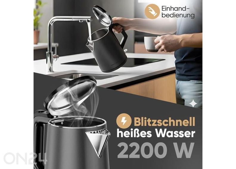 Veekeetja ProfiCook 1,5 L PCWK1290, grafiithall suurendatud