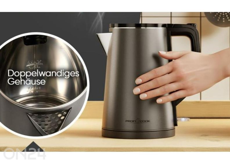 Veekeetja ProfiCook 1,5 L PCWK1290, grafiithall suurendatud