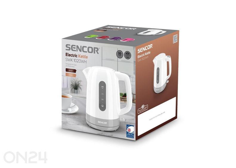 Veekeetja Sencor 1 L SWK1020WH, valge suurendatud
