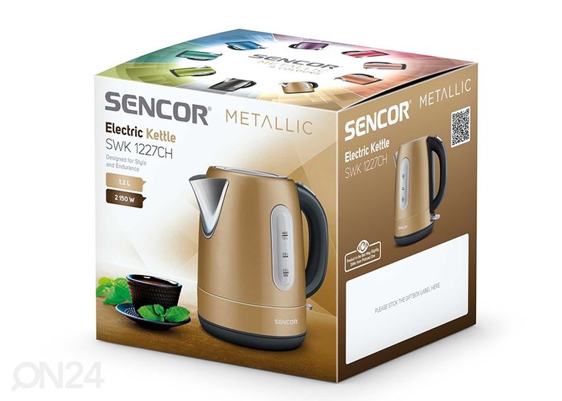 Veekeetja Sencor Metallic 1,2 L SWK1227CH suurendatud