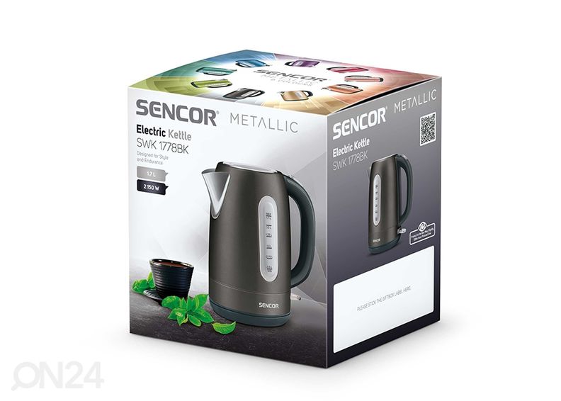 Veekeetja Sencor Metallic 1,7 L SWK1778BK suurendatud