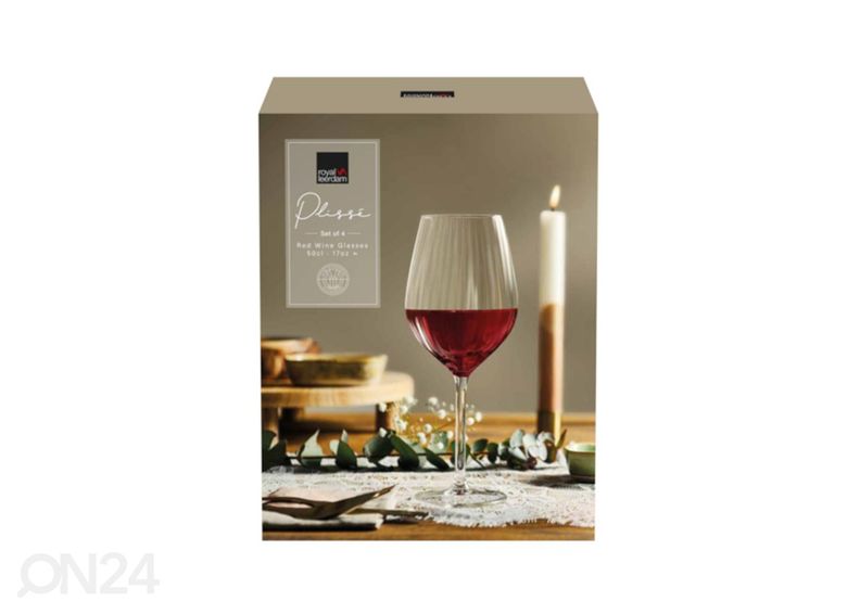 Veiniklaas Plisse 50 cl, 4 tk suurendatud