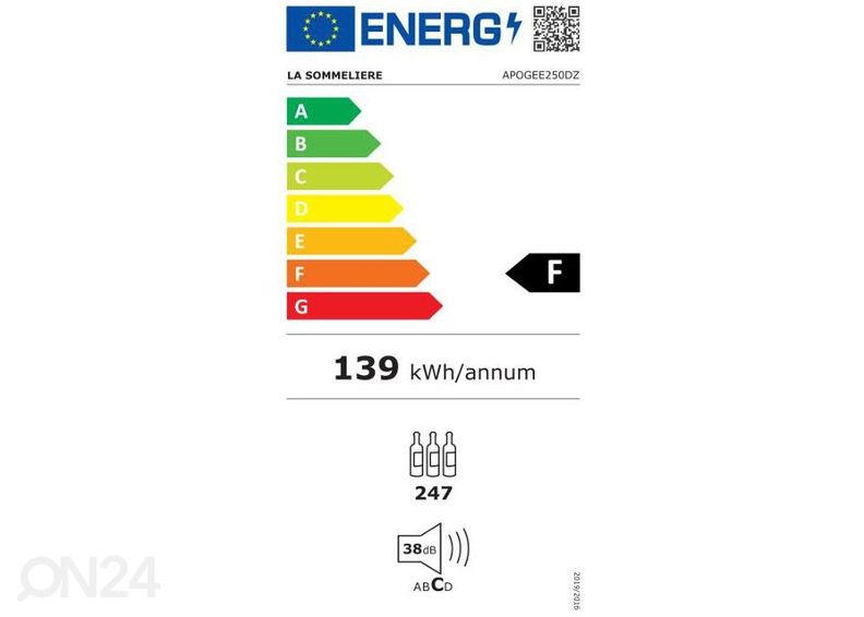 Veinikülmik La Sommeliere APOGEE250DZ suurendatud
