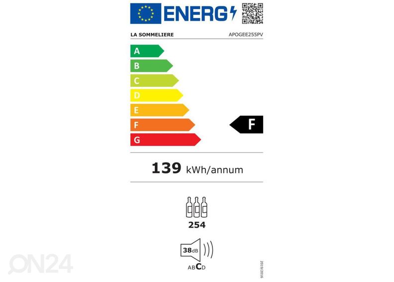 Veinikülmik La Sommeliere APOGEE255PV suurendatud