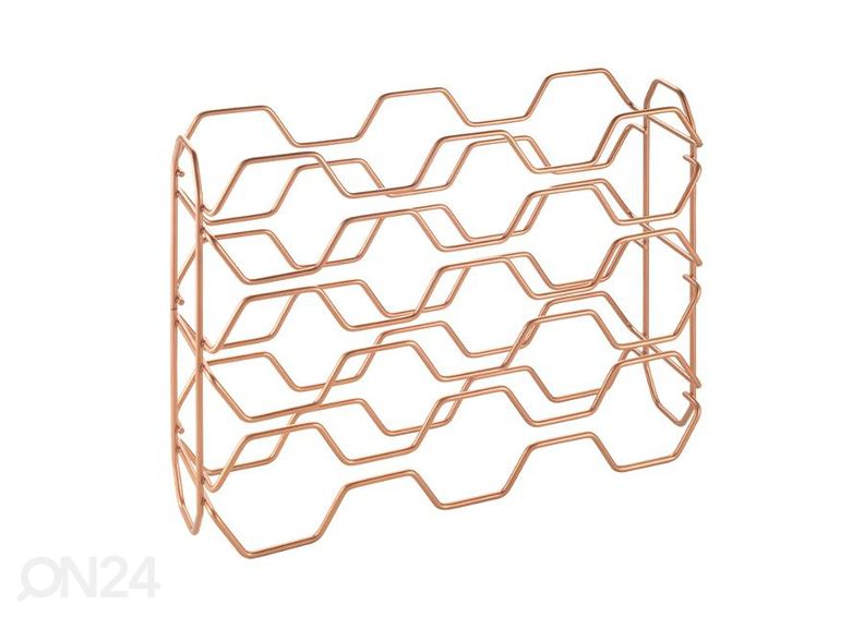 Veiniriiul 15 pudelile Hexagon, 43x12x34 cm, pronks suurendatud