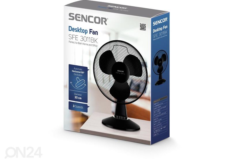Ventilaator Sencor SFE3011BK, must suurendatud