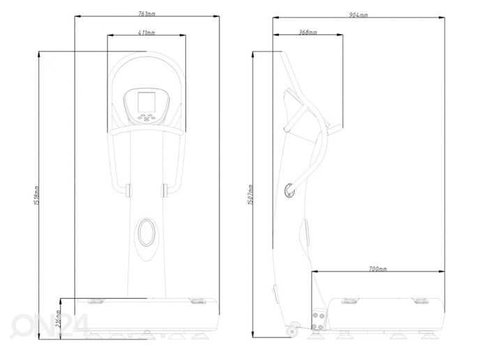 Vibratsiooni trenažöör Vibrogym Katrina SE Insportline suurendatud