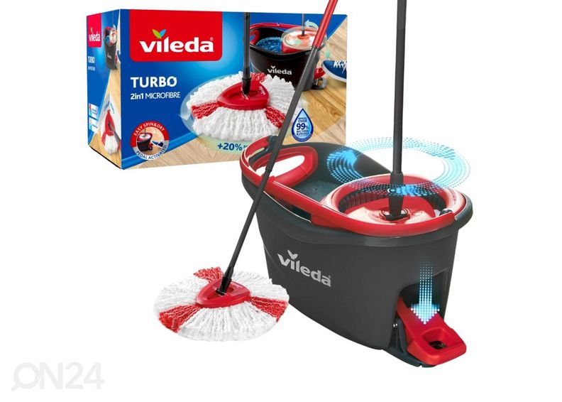 Vileda põrandapesukomplekt Easy Wring&Clean Turbo mopp+ämber suurendatud