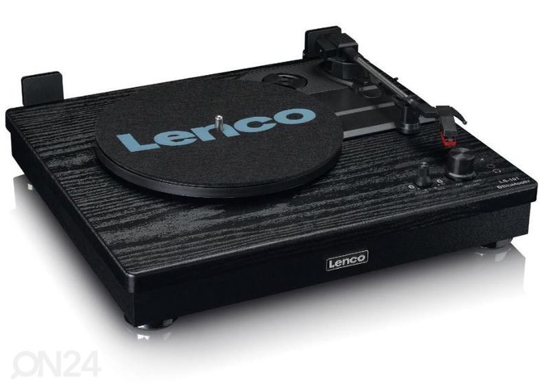 Vinüülplaadimängija 2 kõlari ja BT ühendusega Lenco LS101BK, must suurendatud