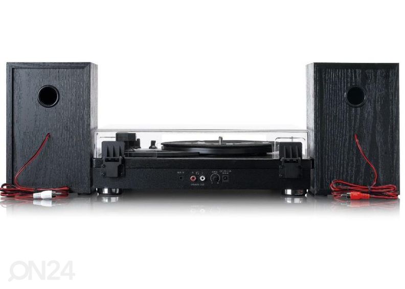 Vinüülplaadimängija 2 kõlari ja BT ühendusega Lenco LS101BK, must suurendatud
