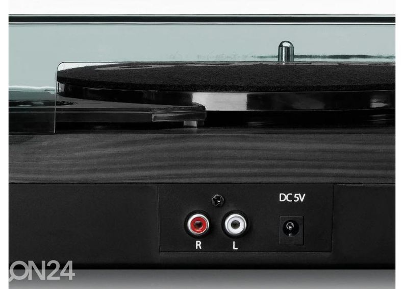 Vinüülplaadimängija 2 kõlariga Lenco LS10BK, must suurendatud