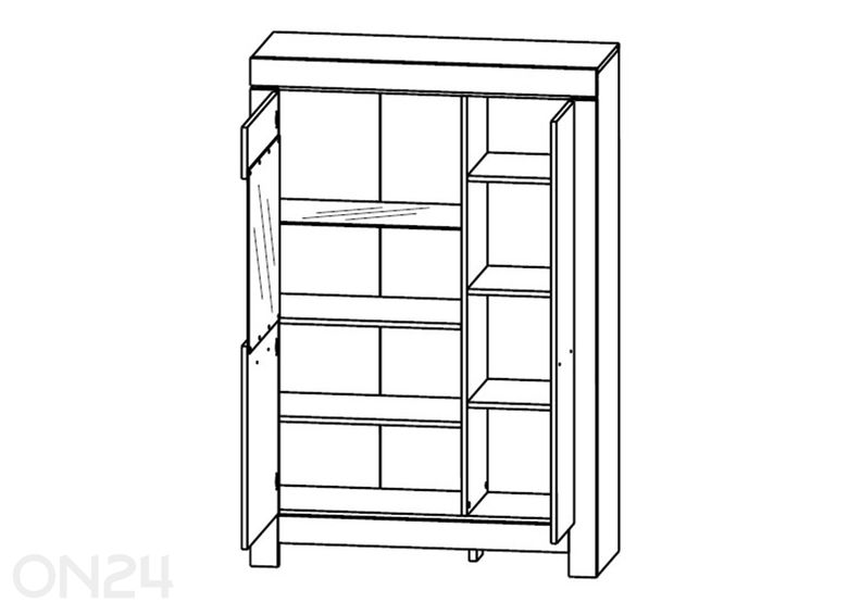 Vitriinkapp Belen 100,4 cm suurendatud