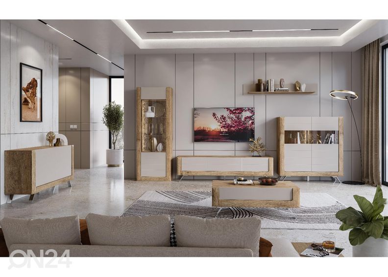 Vitriinkapp Cassandra 73 cm, tamm/kašmiir suurendatud