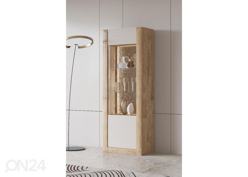 Vitriinkapp Cassandra 73 cm, tamm/kašmiir suurendatud