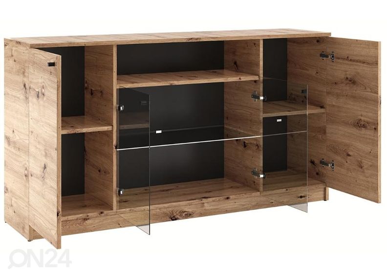 Vitriinkapp Elk 160 cm + LED valgustus suurendatud