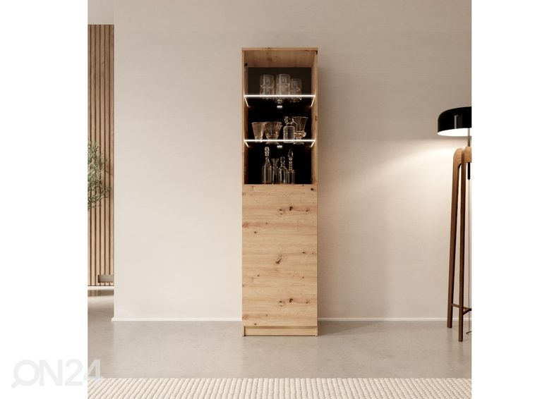 Vitriinkapp Elk 50 cm + LED valgustus suurendatud