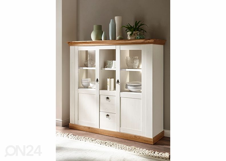 Vitriinkapp Landhaus 148 cm suurendatud