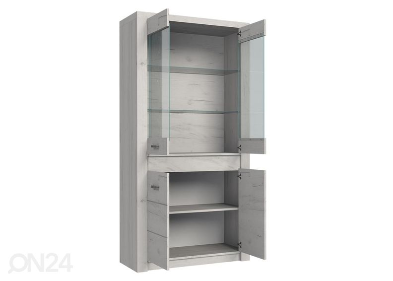 Vitriinkapp + LED-valgustus suurendatud