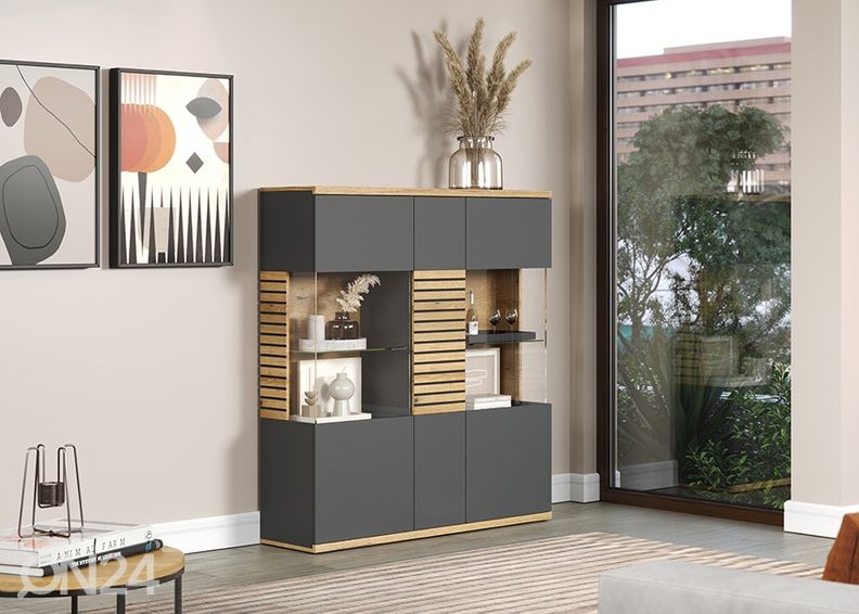 Vitriinkapp Norris 131 cm suurendatud