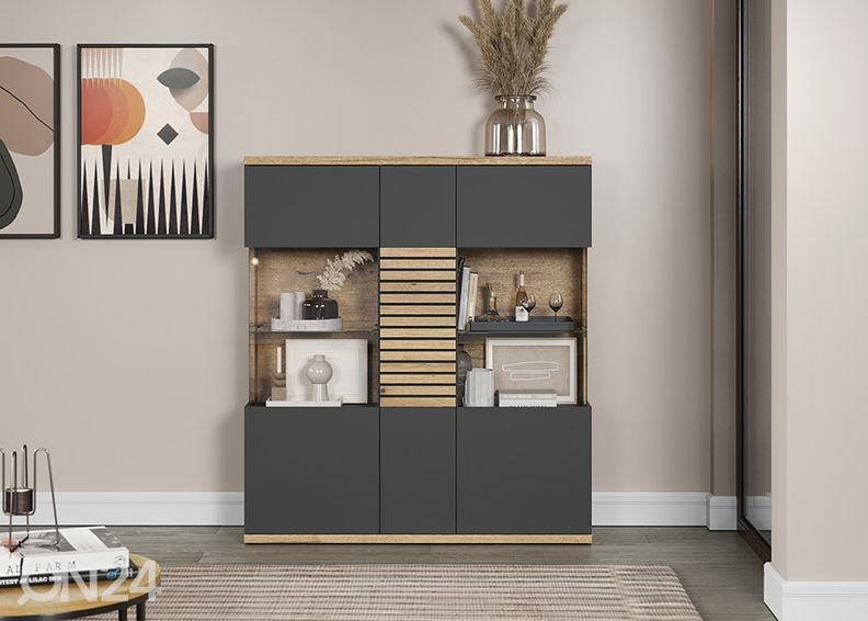 Vitriinkapp Norris 131 cm suurendatud