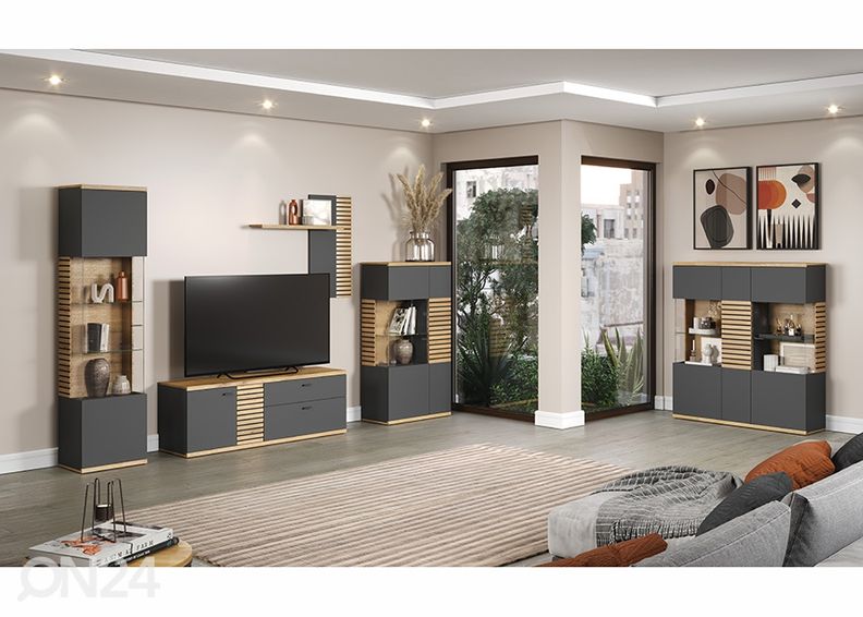 Vitriinkapp Norris 131 cm suurendatud