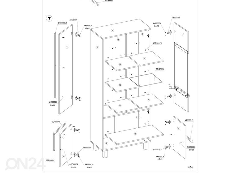 Vitriinkapp Youghal 80 cm suurendatud