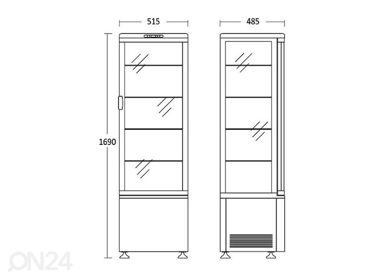 Vitriinkülmik Scandomestic RTC237BE suurendatud