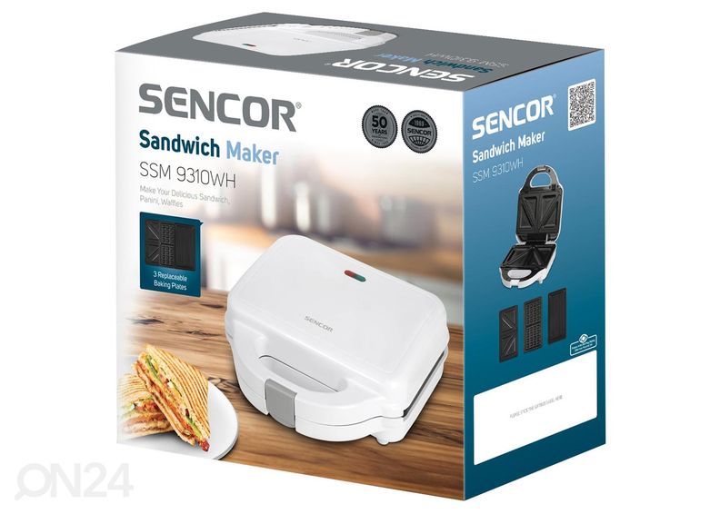 Võileivagrill 3in1 Sencor SSM9310WH suurendatud