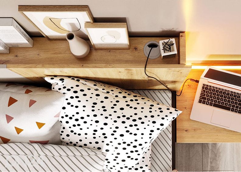 Voodi 90x200 cm suurendatud