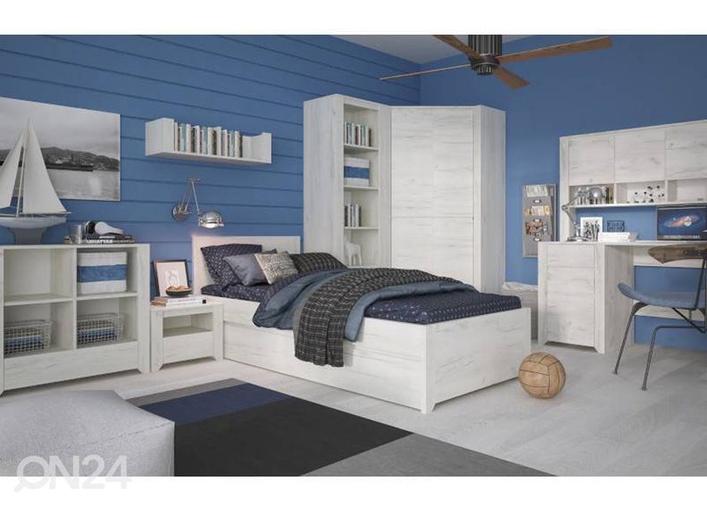 Voodi Angel 90x200 cm + voodialune sahtel suurendatud