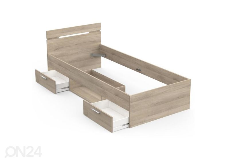 Voodi Michigan 90x200 cm, kronberg suurendatud