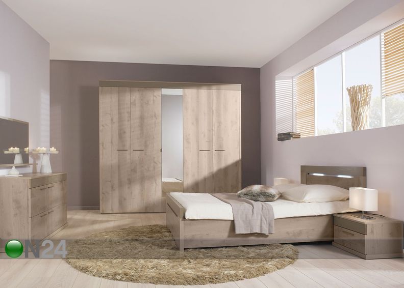Voodi Perla oak 140x200 cm suurendatud