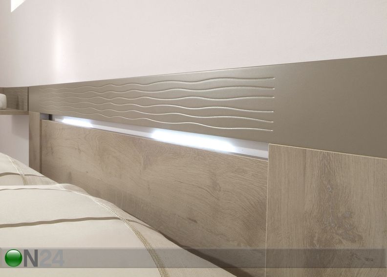 Voodi Perla oak 140x200 cm suurendatud