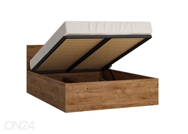 Voodi pesukastiga Fribo 140x200 cm suurendatud