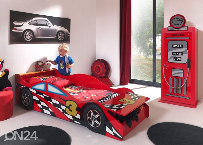 Voodi Race Car 70x140 cm suurendatud