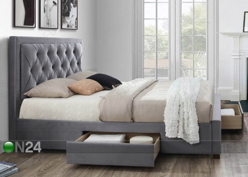 Voodi sahtlitega 140x200 cm suurendatud