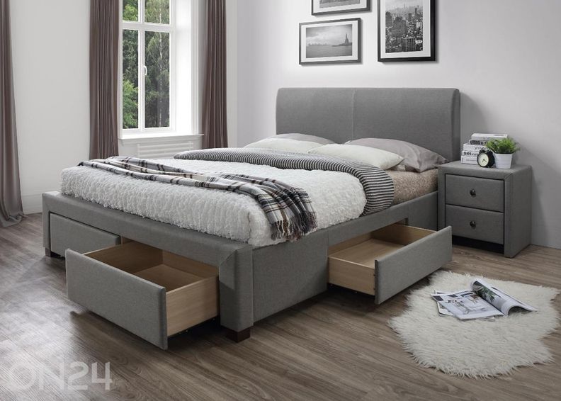 Voodi sahtlitega 160x200 cm suurendatud